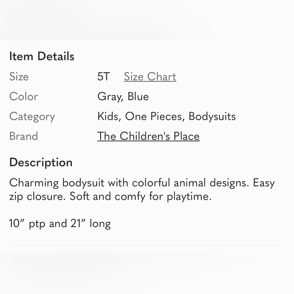 The Children's Place Gray Animal Print Bodysuit‎